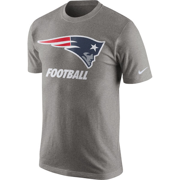 Men NFL New England Patriots Nike Facility TShirt  Heathered Gray